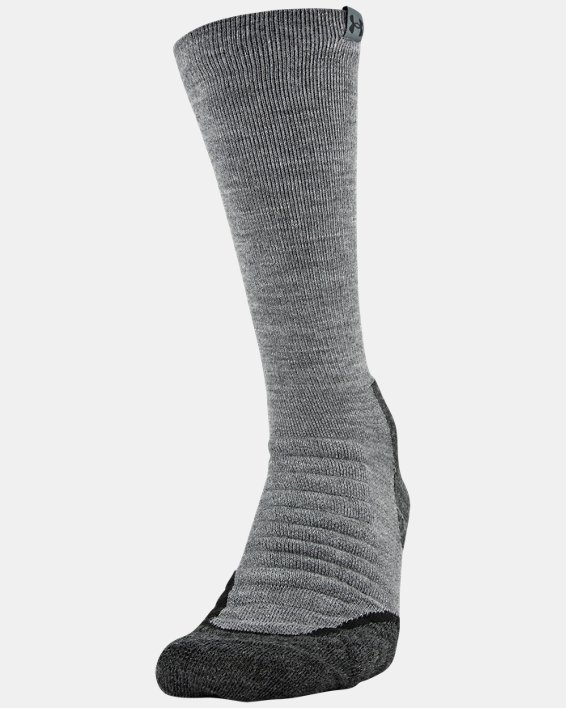 Unisex UA Hitch All Season Boot Socks, Gray, pdpMainDesktop image number 2